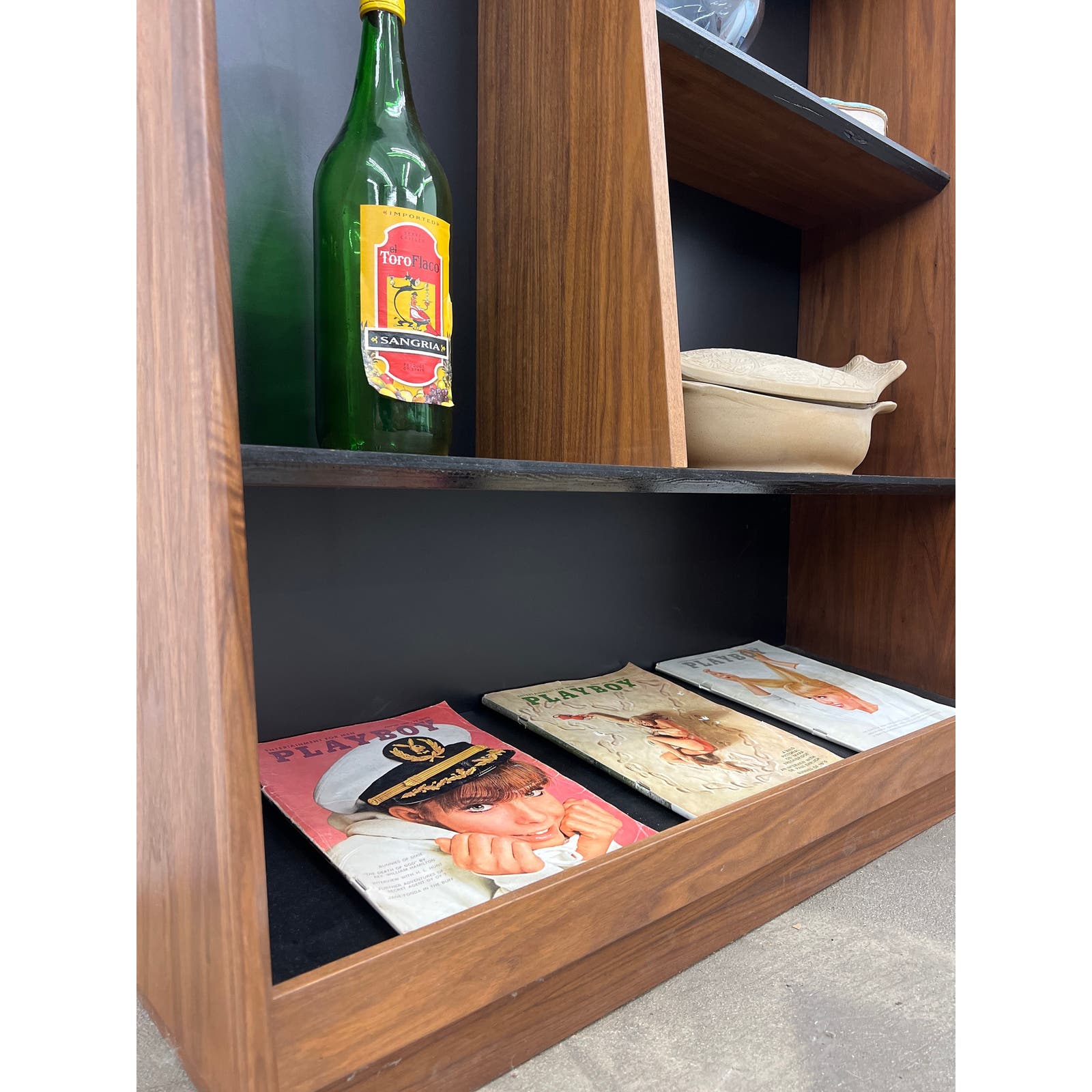 Mid Century Style Custom Walnut Shelf