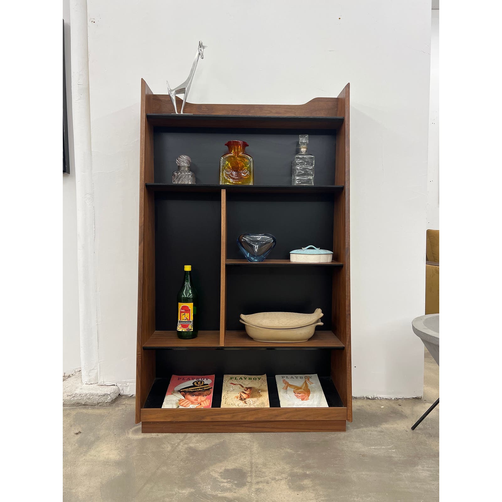 Mid Century Style Custom Walnut Shelf