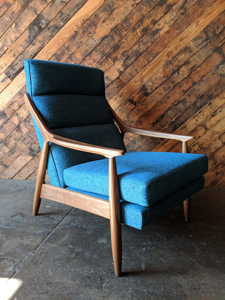 Custom Danish Mid Century Style Lounge Chair