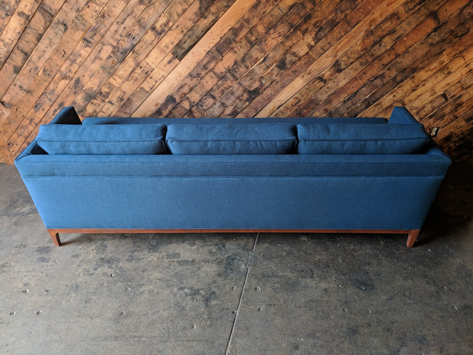 Mid Century Style Custom Sofa in Deep Sea