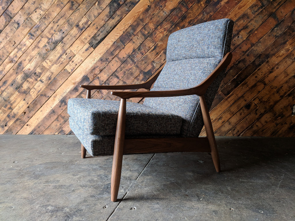 Custom Danish Mid Century Style Lounge Chair