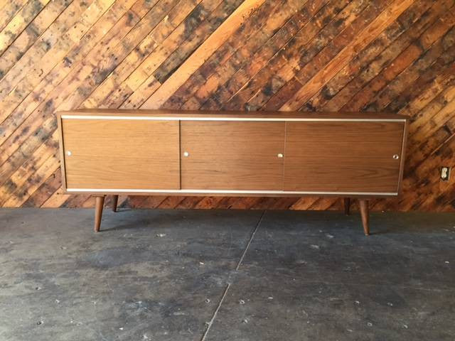 Mid Century Custom 3 Door Credenza