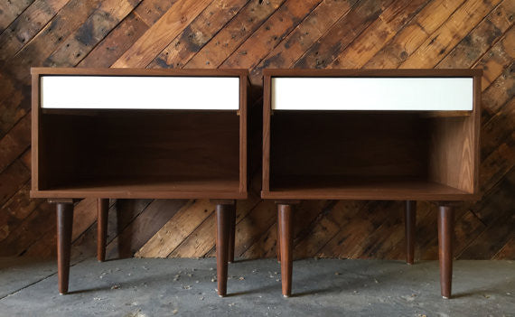 Custom mid century style nightstands
