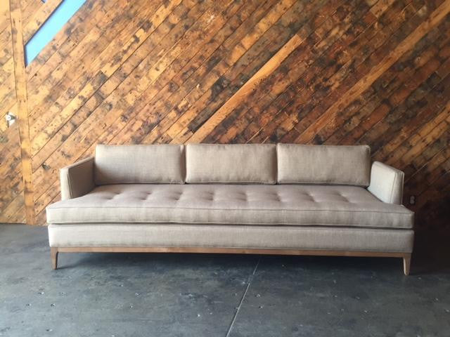 Mid Century Style Custom Sofa in Latte