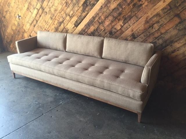 Mid Century Style Custom Sofa in Latte