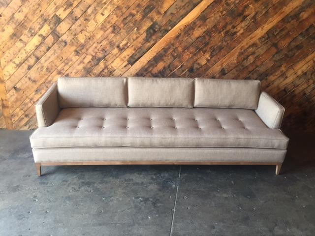 Mid Century Style Custom Sofa in Latte