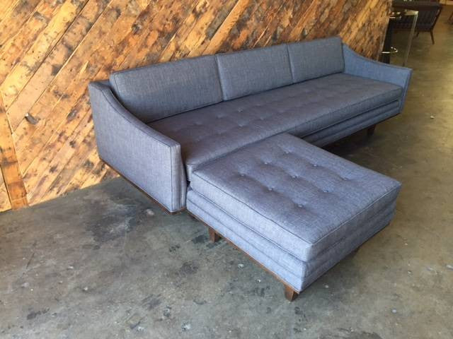 Mid Century Style Custom Sofa with Ottoman