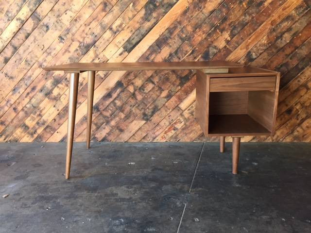 Mid Century Style Custom Walnut Desk