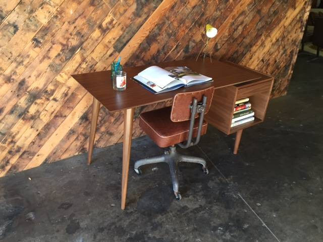 Mid Century Style Custom Walnut Desk