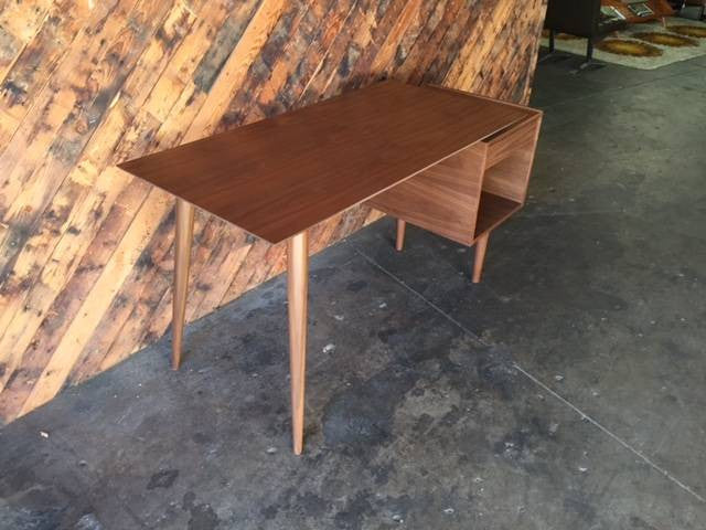 Mid Century Style Custom Walnut Desk