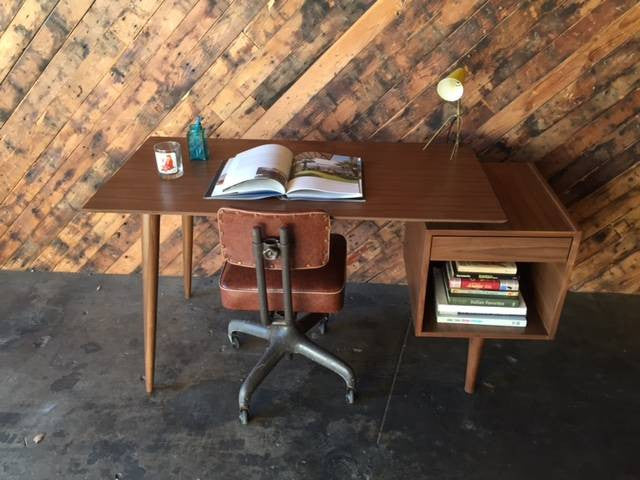 Mid Century Style Custom Walnut Desk