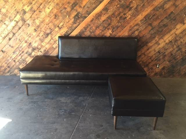 Mid Century Style Custom Day Bed Sofa with Ottoman