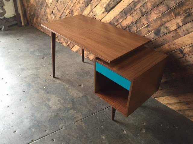 Mid Century Style Custom Walnut Desk