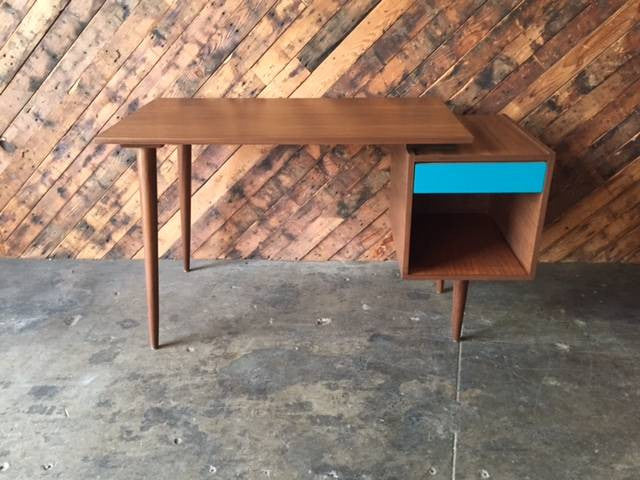 Mid Century Style Custom Walnut Desk