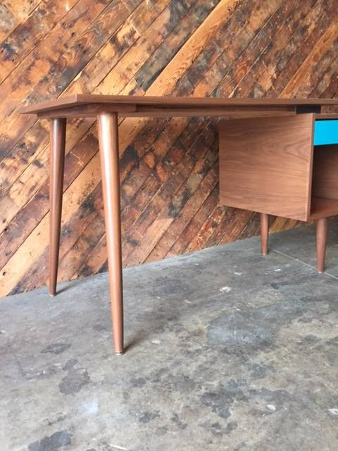 Mid Century Style Custom Walnut Desk