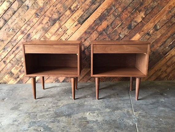 Custom mid century style night stands