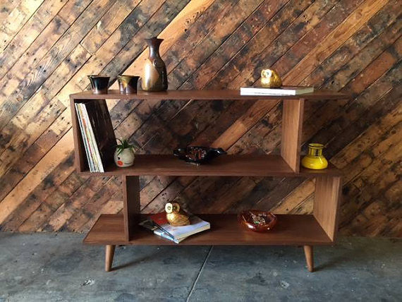 Mid Century Style  Zig Zag Shelf