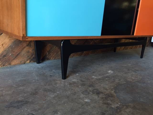 Mid Century Style Custom Cherry Wood Credenza