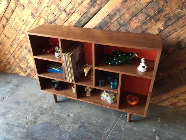 Mid Century Style Walnut Bookshelf