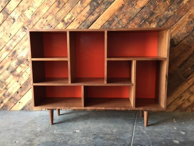 Mid Century Style Walnut Bookshelf