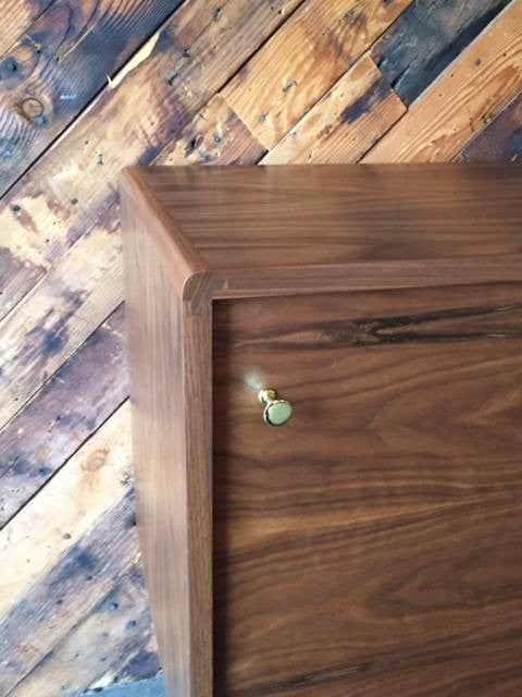 Custom Mid Century Style Walnut Credenza