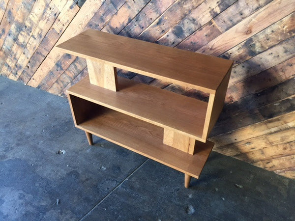 【送料無料】Vintage Multi Shelf Scandinavian Free-Standing Teak Wall Shelf with 5 Cabinets, Norway