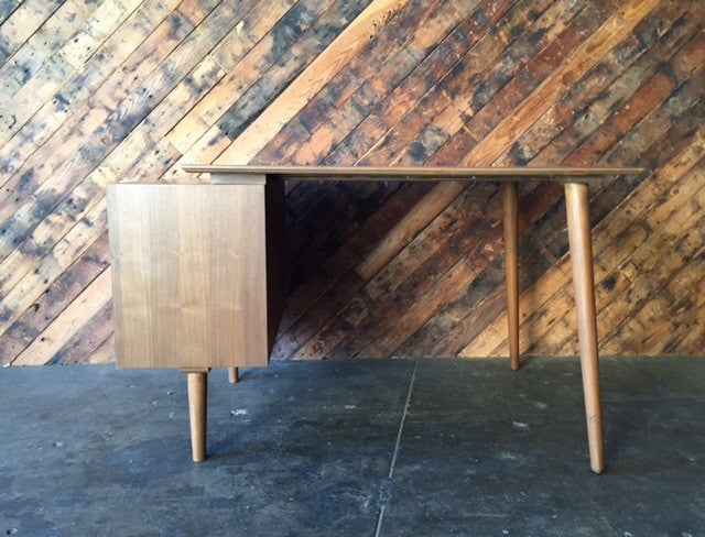 Mid Century Style Custom Walnut Desk