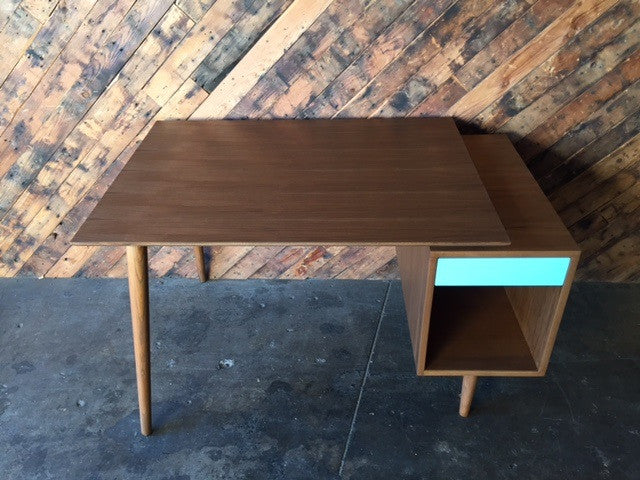 Mid Century Style Custom Walnut Desk