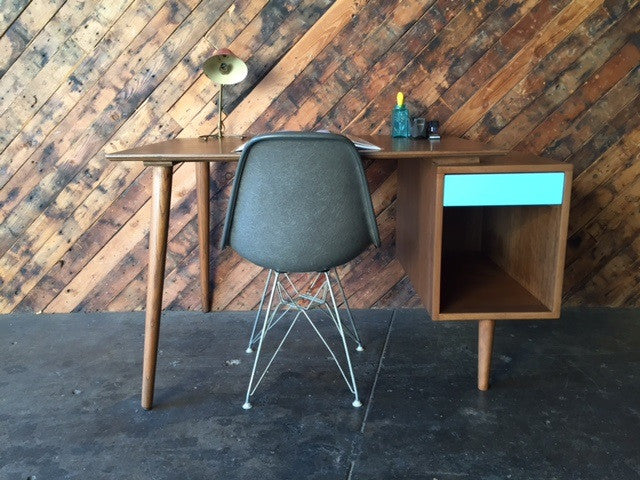 Mid Century Style Custom Walnut Desk