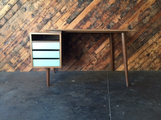 Mid Century Style Custom Walnut Desk