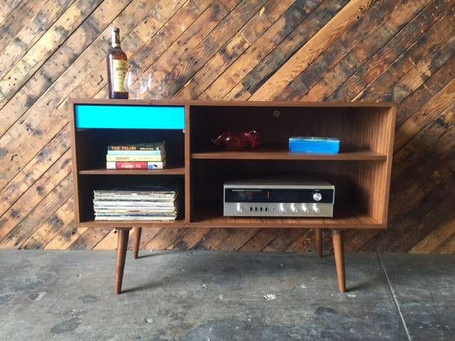 Mid Century Style Custom Small Credenza with 1 drawer and no doors