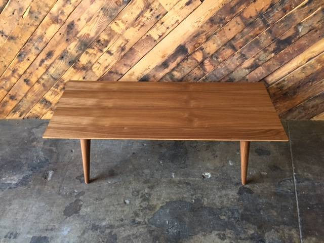 Mid Century Style Custom Walnut Coffee Table