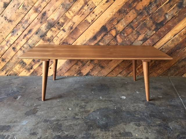 Mid Century Style Custom Walnut Coffee Table