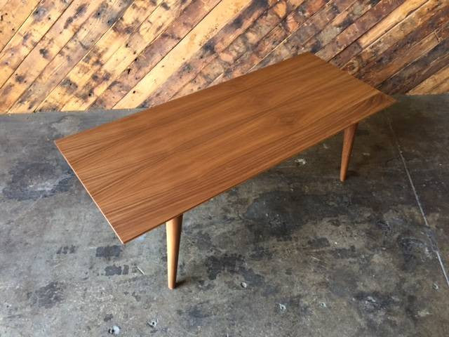 Mid Century Style Custom Walnut Coffee Table