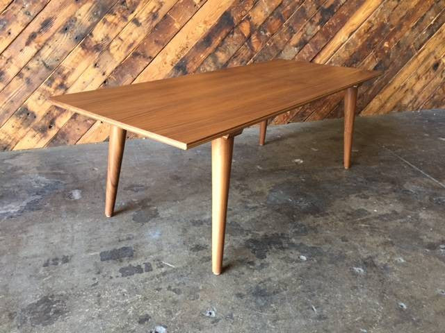 Mid Century Style Custom Walnut Coffee Table