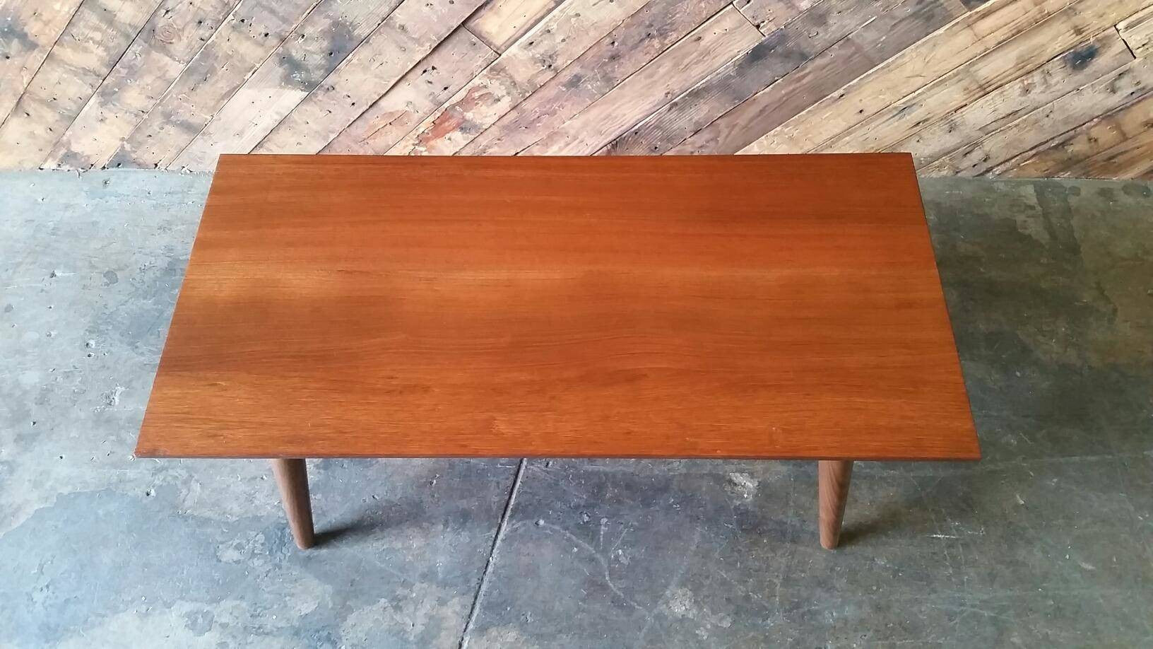 Mid Century Style Custom Walnut Coffee Table