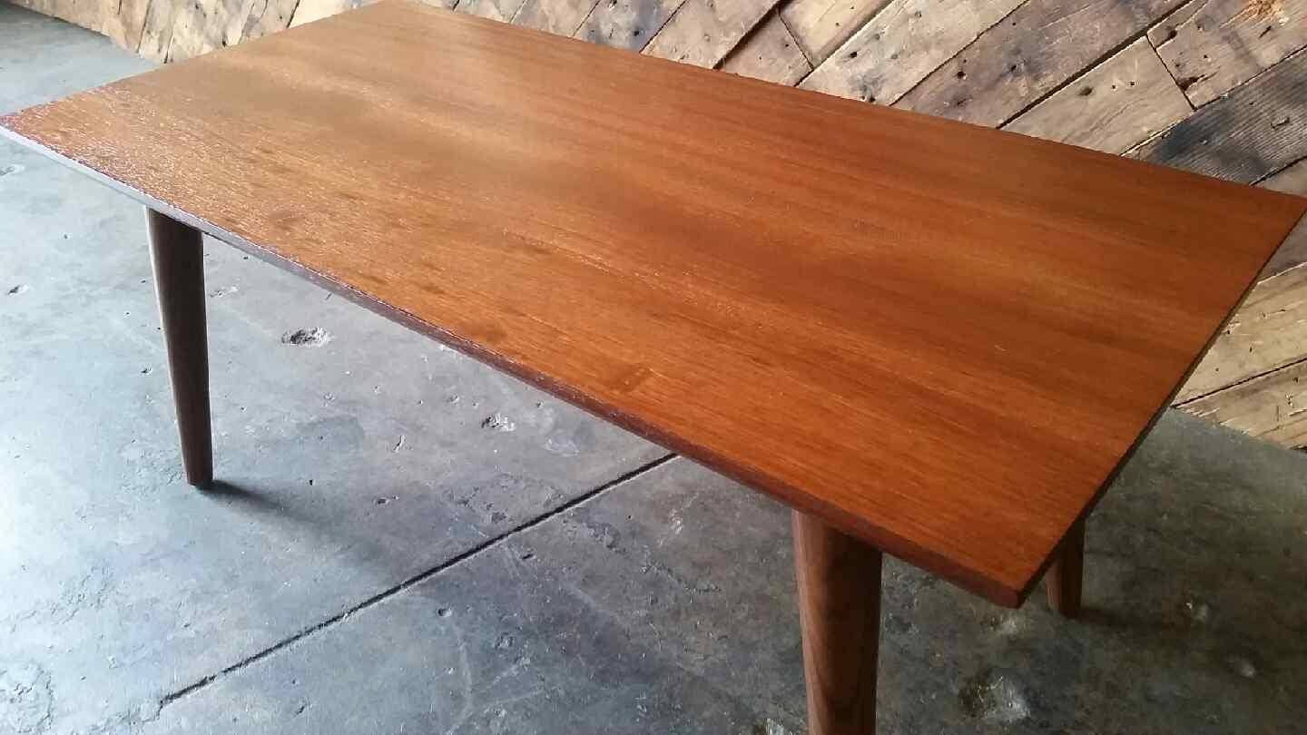 Mid Century Style Custom Walnut Coffee Table