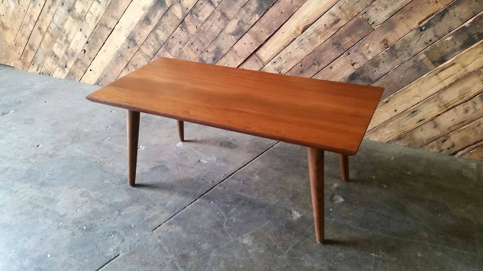 Mid Century Style Custom Walnut Coffee Table