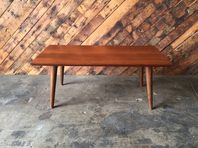 Mid Century Style Custom Walnut Coffee Table