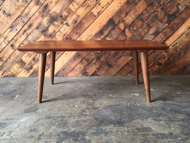 Mid Century Style Custom Walnut Coffee Table