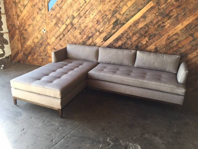 Mid Century Style Custom Reversible Sofa Chaise Lounge