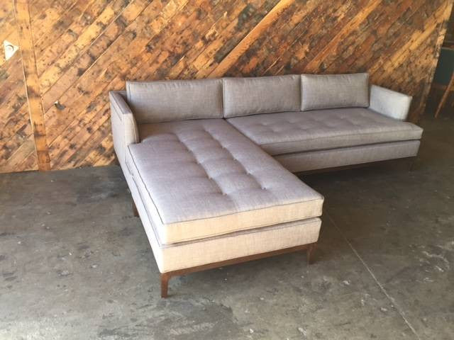 Mid Century Style Custom Reversible Sofa Chaise Lounge