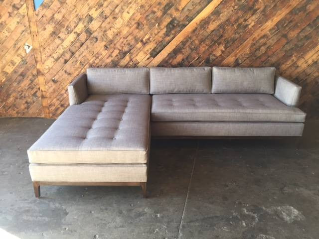 Mid Century Style Custom Reversible Sofa Chaise Lounge
