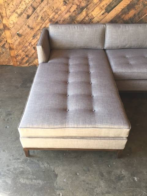 Mid Century Style Custom Reversible Sofa Chaise Lounge