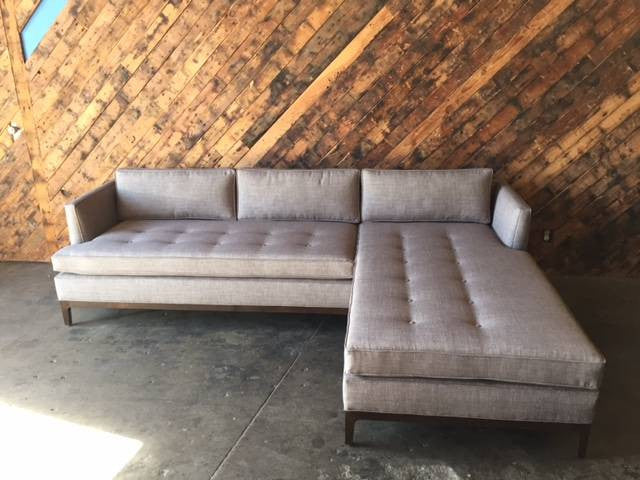 Mid Century Style Custom Reversible Sofa Chaise Lounge