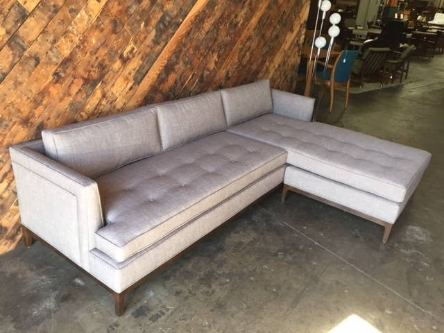Mid Century Style Custom Reversible Sofa Chaise Lounge