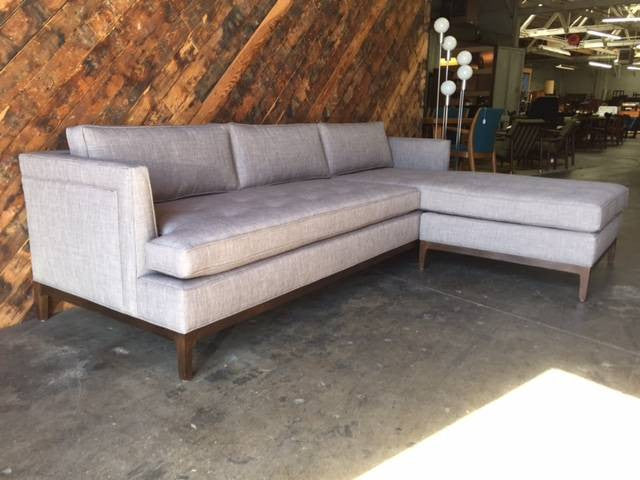 Mid Century Style Custom Reversible Sofa Chaise Lounge