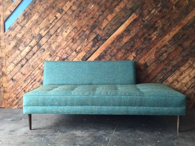 Mid Century Style Custom Turquoise Day Bed Sofa