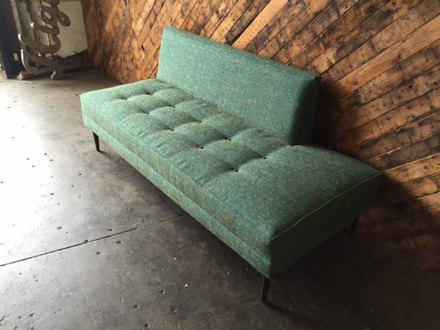 Mid Century Style Custom Turquoise Day Bed Sofa