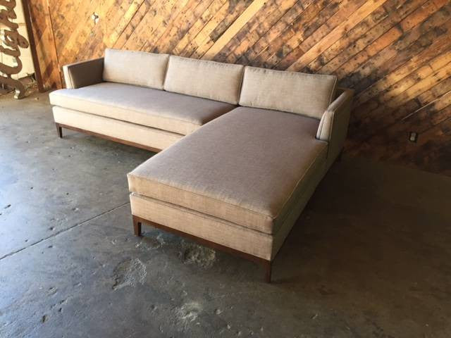 Mid Century Style Custom Reversible Sofa Chaise Lounge